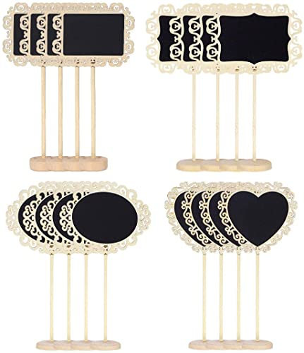 XYWHPGV 16pcs Mini-Tafeln-Schild mit Basisständer Holz-Tafel-Tag für Hochzeiten Geburtstagsfeier-Board-Zeichen-Tischnummer-Erinnerungs-Preisschild-Board(35fdf a3bfd 5b70e 99544 f5fe9 61169