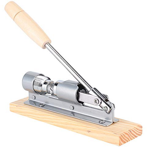 Cascanueces Mecánico, Cascanueces de Acero Inoxidable Resistente con Base de Madera Pinzas Ajustables para Romper Nueces para Nueces, Nueces, Macadamia, Avellanas y Castañas