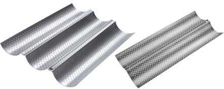 Zerodeko Wandtattoos 2St gewellte Pfanne Formen für das Backen von Bäckern perforierter Backen antihaft backblech brotbackset pfannenwender Backform Wellenstock Brotstock Küchenwaren