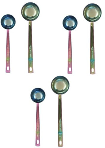 Cabilock 6 Pièces cuillère à café en acier inoxydable cuillère doseuse café cuillère à mesurer élégante tasse à café petite cuillère cuillères à café cuillere doseuse accessoire de cuisine