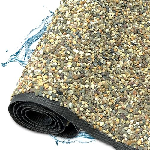 TeichVision - Steinfolie Sandfarben - 0,6 m x 4 m - für Teichrand & Bachlauf | Teichumrandung - Steinfolie für Teich in verschiedenen Größen – 0,6 m x 4 m - Sandfarben