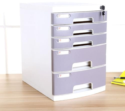 Abschließbarer mobiler Aktenschrank mit Umschlagablage und A4-Papierschublade, für Zuhause, Büro, Aktenschränke, Aufbewahrungslösung