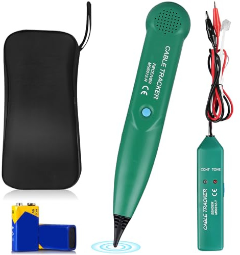 GOEDCH Multifunctional Cable Tracker con batteria: dispositivo di ricerca di rottura, robot tosaerba, ricerca di cavi per l'identificazione e il controllo di cavi, test di linea telefonica