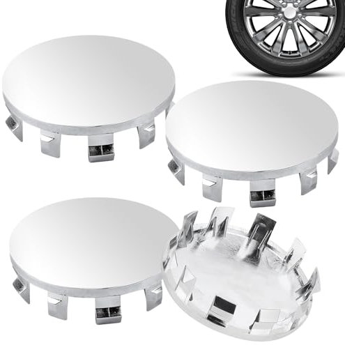 Tapas De Rueda De Centro Tapas para Llantas Diámetro Exterior Tapas Centrales Llantas ABS Tapacubos Centro Rueda Universal para Centro De Rueda Accesorios para Coche 4Pcs (Plateado, 56mm)