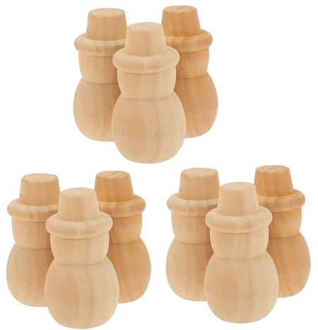 Tofficu 10-teiliges Weihnachts-schneemann-bastelset Für Jungen Und Mädchen Handbemalte Holzdekorationen Für Den Außenbereich Weihnachtsfeier-dekorationen