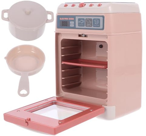 BESPORTBLE Elektrischer Mini-backofen Spielzeug Für Junge Mädchen Sicheres Lustiges Küchenspielzeug Mit Realistischen Funktionen Geeignet Für Jungen Und Mädchen Ab Jahren Fördert Sensorisches