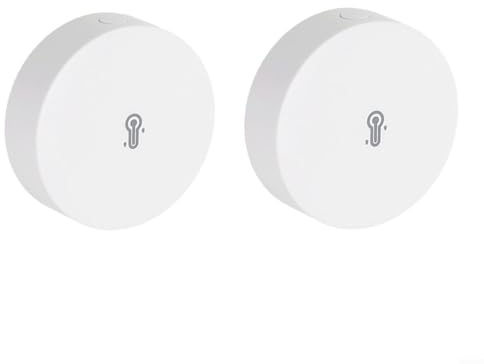 2er Set SNZB-02P Temperatur- & Luftfeuchtigkeitssensor mit Alarmfunktion für ZigBee, Smart Temperatursensoren und mobile Benachrichtigungen für Alexa