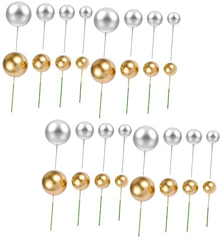 TOYANDONA 40piezas Adornos Para Tartas y Decoraciones Elegantes Para Cumpleaños y Bodas Variedad Para Fiestas y Celebraciones