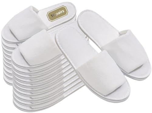 IATAHI Ciabatte Ospiti,10 Pairs Pantofole Usa e Getta Antiscivolo,Ciabatte Monouso per Hotel,Pantofole Hotel,Ciabatte da Viaggio,Pantofole per Gli Ospiti,Ciabatte Monouso Antiscivolo in Spugna