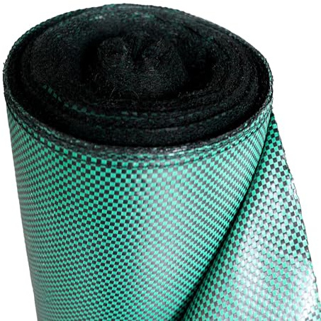 Unkrautvlies gewebt, 90 g/m² – Rolle – Geotextil gegen Unkraut – Farbe Grün – für Garten, Einfahrten, Kulturen (1,05 x 25 m)