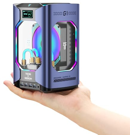 GEEKOM G1 RTX 4060 Mini PC[Water Cooled],with Intel Core i9 13900HK Mini Computer, 4 Prestigious Awards 2TB SSD 32GB DDR5 RAM(Expandable) Desktop PC|3-Year Quality Support|Win 11 Pro|8 USB|Oculink