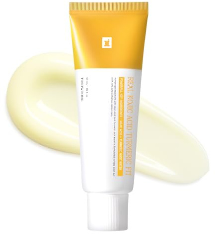 TOSOWOONG Real Kojic Acid Turmeric Fit, Dark Spot Wrapping Mask, Vitamin C & Glutathione Peel Off Facial Mask for Even Tone, Elasticity, Hydrating, Glow, Glass Skin, Korean Skincare, 50ml/1.69 fl. oz.