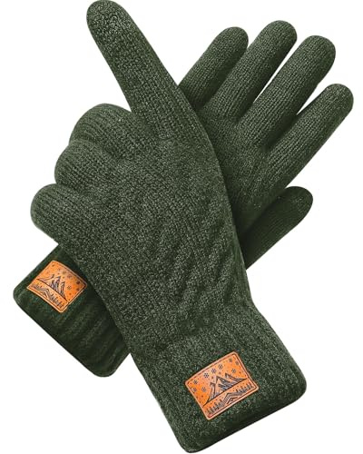 CHENMEI Winterhandschuhe Strickhandschuhe für Herren Damen - Touchscreen Wollhandschuhe, Warme Winterhandschuhe mit Fleecefutter,Wintergeschenke Outdoor für Männer und Frauen