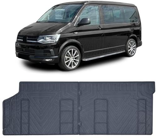 Premium Gummi Fußmatte 2-teilig 1.Sitzreihe hinten passt für VW Bus T5 T6 T6.1