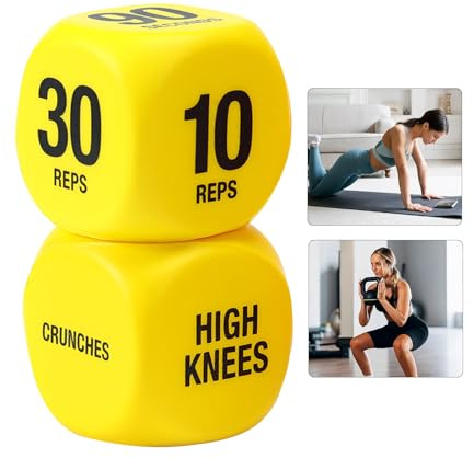 Fitness Cube - Portable Training Gadgets, 6-Sided Dice Game for Push-Up Squat Training, Motivator for Athletes, Men and Teenagers, Gym Accessories for Office, Dorm, Outdoor