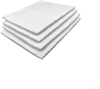 10 Stück Keramikwolle für Tisch-Feuerstelle, 15,2 x 20,3 cm, hitzebeständiges Isolierkissen zur Verlängerung der Brenndauer, kompatibel mit Feuerstellen im Freien