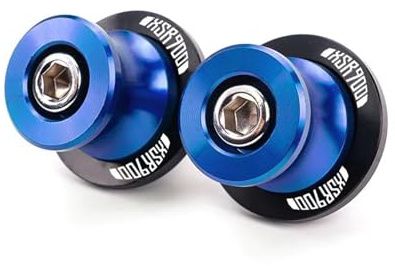 Motorrad Ständeraufnahme Bobbins Für Yamaha XSR 900 XSR900 2020–2025 Motorradständerschraube Schwingen-Spulengleiter Schwingenadapter für Montageständer(Blau)