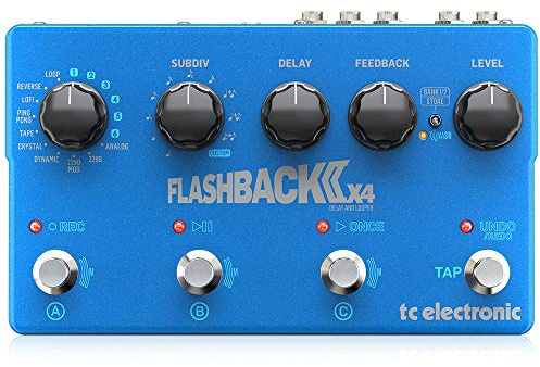 TC Electronic FLASHBACK 2 X4 DELAY Flagship-Delay-Pedal, erweitert mit 3 MASH-Schaltern, neuen Crystal-, analogen und Tape-Delays und 6 Delay-Voreinstellungen