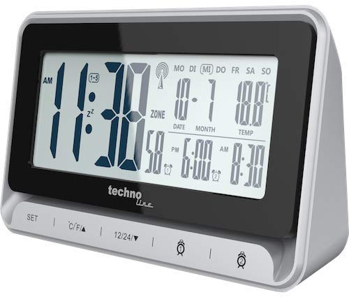 Technoline Funk-WECKER WT 290 2 WECKZEITEN Kalender Thermometer LEISE Soft Touch