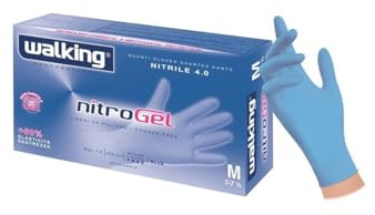 Walking Lot de 100 gants en nitrile sans poudre Taille M 7/7,5