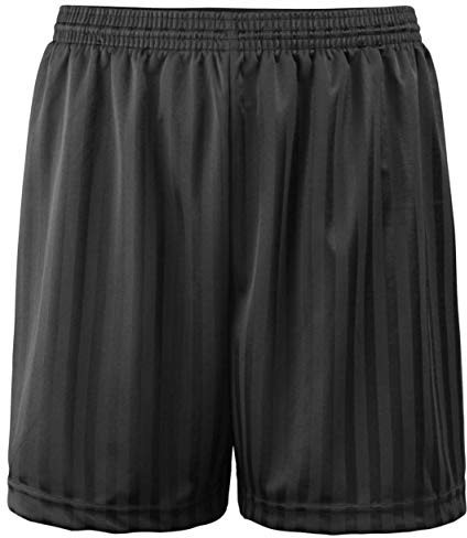 Boys Girls PE Shorts School Games Gym Football Shadow Stripe Many Colours