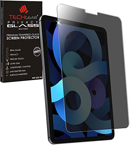 TECHGEAR Antispy Privatsphäre Schutzfolie kompatibel mit iPad Air 4/5 [2020/2022 4. 5. Generation], PRIVACY Schutzfolie Displayschutzfolie aus gehärtetem Glas