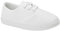 MyShoeStore Canvas School PE Gym Sports Pumps, White Lace Up, Infants Size 6 UK
