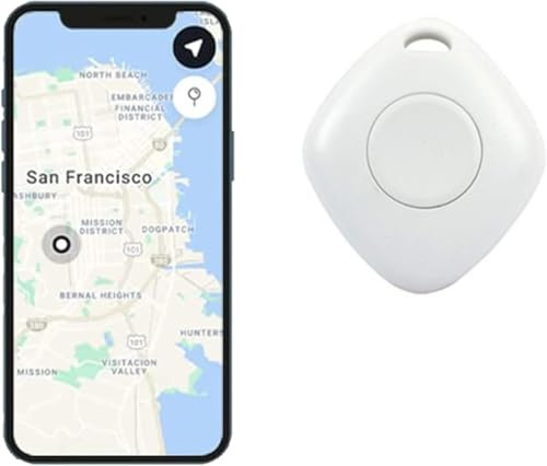 TOTMOX Smart bluetooth-spårare & nyckelupphittare, nyckellokaliseringsenhet med app, GPS-spårning för barn, nycklar, bagage, app-kontroll, kompatibel iOS, Android, 1 st, svart