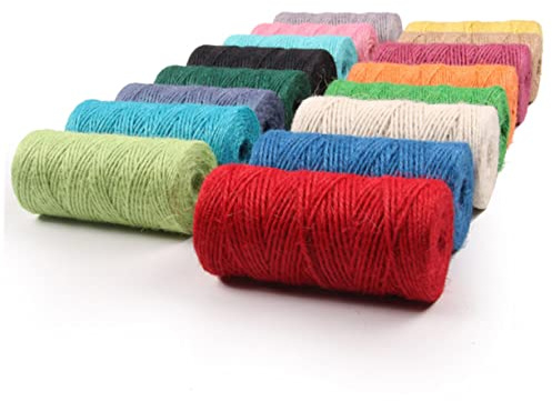 DOITOOL 3pcs Wrapping Twine Rope String Thick Baling Twine for Garden Plants Artificial Ribbon for Diy Packing Decorations