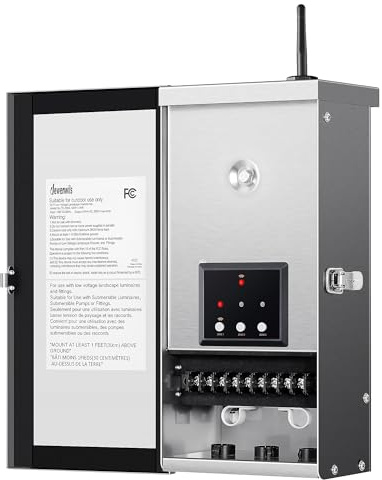 DEWENWILS 300W Wi-Fi Low Voltage Landscape Transformer with 3 Zones, 2.4Ghz Smart Low Voltage Transformer for Outdoor Lights, 120V AC to 12V/14V AC, Work with Alexa & Google Assistant, FCC Listed