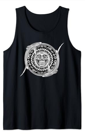 Blauhai Hawaiianisches Tiki Tank Top