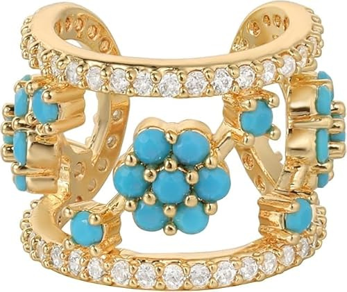 Jenosy 14K Ear Cuff Gold Damen Nicht Piercing Öffnen Wrap Ohrringe Vergoldet Filled Cubic Zirconia Ohrmanschette Gold Handmake Hypoallergene Schmuck Geschenk für Frauen