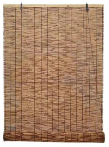 kefu01 Trennwand Sichtschutz/Handgewebter Strohjalousien,Atmungsaktiver UV-Schutz Reed Roll Up Rolläden,Hebeläden,Lichtfilter Rollläden,Bambusrollo,für Gartenbalkonzaun (W90xH250cm/W36 xH99)