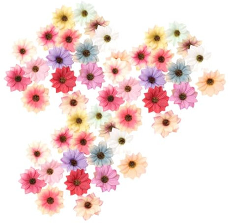 Warmhm 50stücke Mini-blumenköpfe Zum Basteln Künstliche Daisy Blumenköpfe Kleine Blumenköpfe Für Dekoration Geeignet Für Zuhause Büros Und Partys