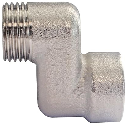 SOMATHERM FOR YOU, 601520707, Exzentrisches Verbindungsstück 20mm MF1/2 (15x21) vernickeltes Messing, erleichtert den Anschluss eines Heizkörpers mit dem Wasserzulauf.