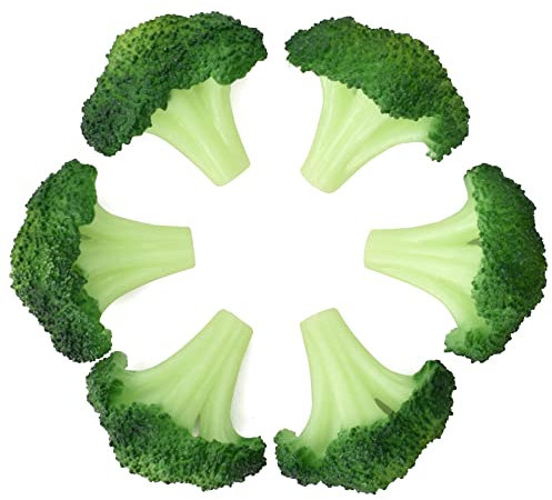 Xiao Hua Realistisches, künstliches Gemüse, lebensecht, dekoratives Kunststoff-Lebensmittel-Set, Kunstgemüse für Zuhause, Küche, Dekor-Set, Foto-Requisiten (einzelner Brokkoli, 10 Stück)