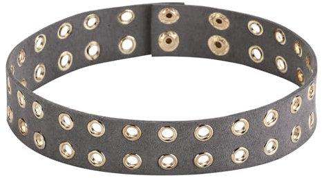Daesar Kropfband Damen Tracht, Halskette Choker Grau mit Hohlen Kreise Tattoo Choker Kette Mädchen Verstellbar