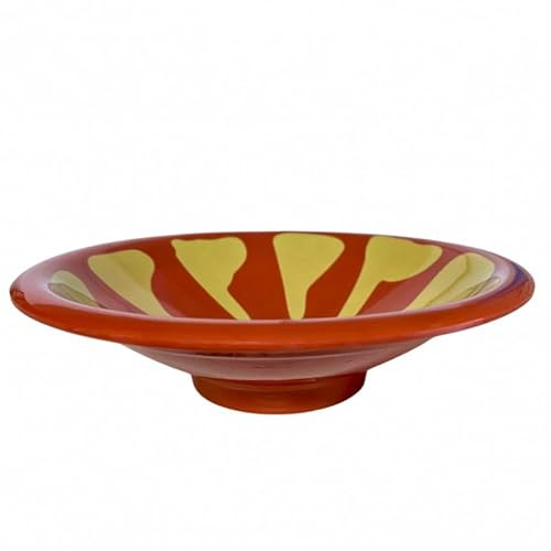 Générique Assiette à Mezzé en Mélaminé, 12,5 cm, Rouge et Jaune, Lot de 6