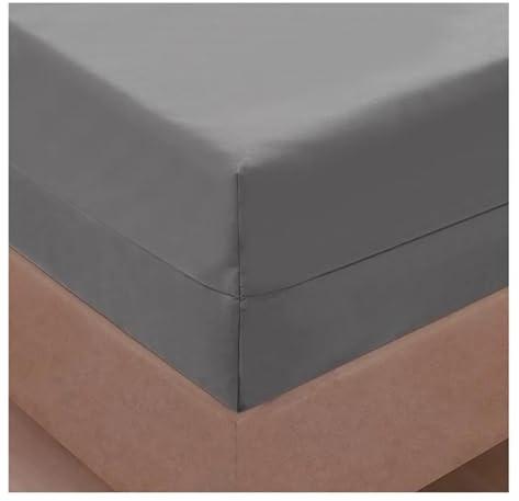 Coprimaterasso impermeabile completamente chiuso su 6 lati, con cerniera, antipolvere, per letto matrimoniale, matrimoniale, matrimoniale, queen size, king (grigio, 200 x 200 x 30 cm)