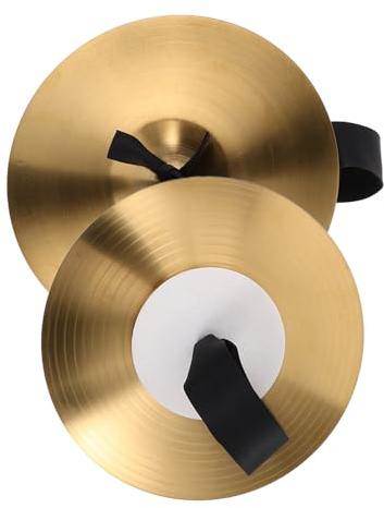 UPKOCH Platillos Militares de Metal Instrumentos Musicales de Percusión para Prácticas de Banda y Presentaciones Escolares Portátiles Sonido Brillante