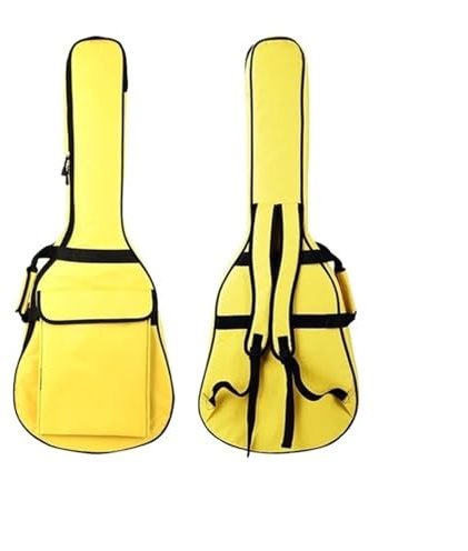 ATEUXOL Gitarrfodral förtjockad akustisk gitarrväska, klassisk elektrisk ryggsäck, tillbehör, Färg1, 36-38inch