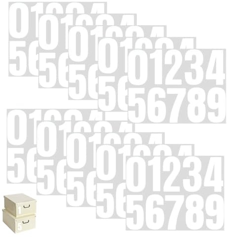10 Blätter Zahlen Aufkleber, Zahlenaufkleber, Klebezahlen, Hausnummer Klebend, Zahlen zum Aufkleben, Klebezahlen Wetterfest – Selbstklebend Vinyl, Für Hausnummer, Briefkasten, Postkasten, Schilder