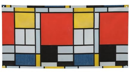 Zusammensetzung in Rot, Gelb, Blau und Schwarz, bedruckte Feiertagsflagge, buntes Party-Banner, ideal für Garten, Bar und Treffen mit Freunden