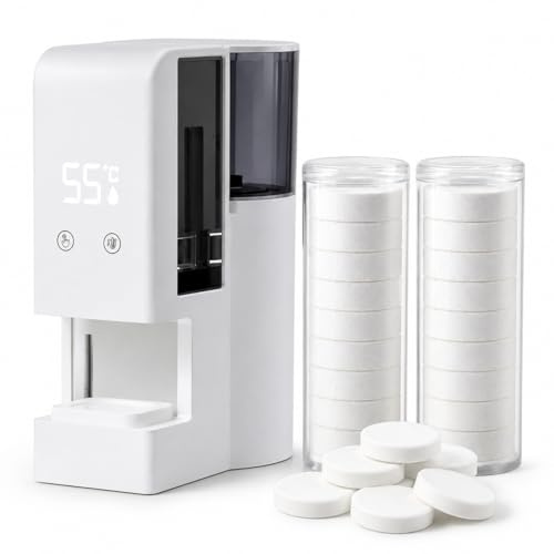 Hot Towel Dispenser with 40 Compressed Towels, 5s Fast Heating Face Towel Warmer Machine, 55°C Constant Temp, One-Touch Smart Wet Wipe Maker for Home Spa, Beauty Salon & Skincare (UK Plug)