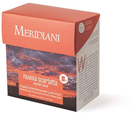 Infuso Fragola e Crema 15 filtri in seta Bio - Nuvola Scarlatta - Infuso di Fragola e Crema - Meridiani Tea & Infusion
