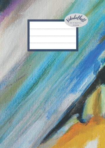 Vokabelheft A4 3 Spalten, 100 Seiten liniert, gebundenes Buch mit Soft Cover 21,0 cm x 29,7 cm, Variante 2