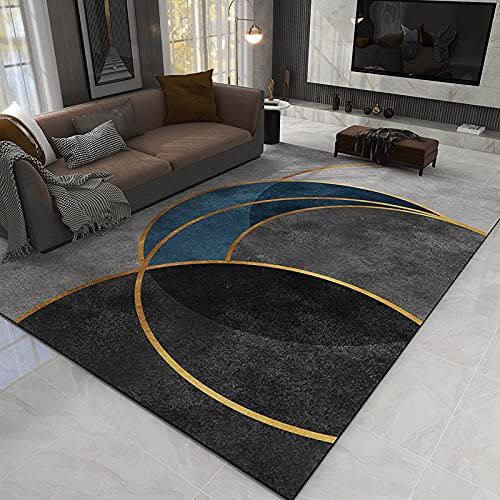 Alfombras de área de estilo nórdico para sala de estar, dormitorio, alfombra geometría, antideslizante, antideslizante, lavable, alfombra para puerta de baño, cocina, 140 x 200 cm