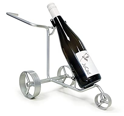 JuCad Unisex – Erwachsene Miniatur Caddy-Weinflaschenhalter, grau, 33x22,2x47,5 cm