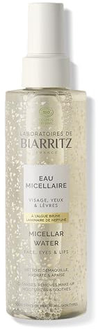 Laboratoires de Biarritz - Eau Micellaire Visage, Yeux & Lèvres - Nettoie, Démaquille, Hydrate et Apaise - Certifiée Bio - Formule Vegan - Fabriquée en France - 200 ml
