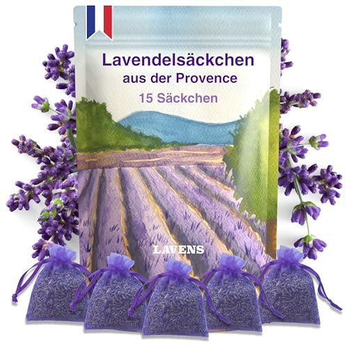 15 sacchetti profumati alla lavanda - Agricoltura famigliare - Bustina profumata per guardaroba, biancheria e ripostiglio. Bustine di lavanda di qualità superiore. Origine Provenza Francia